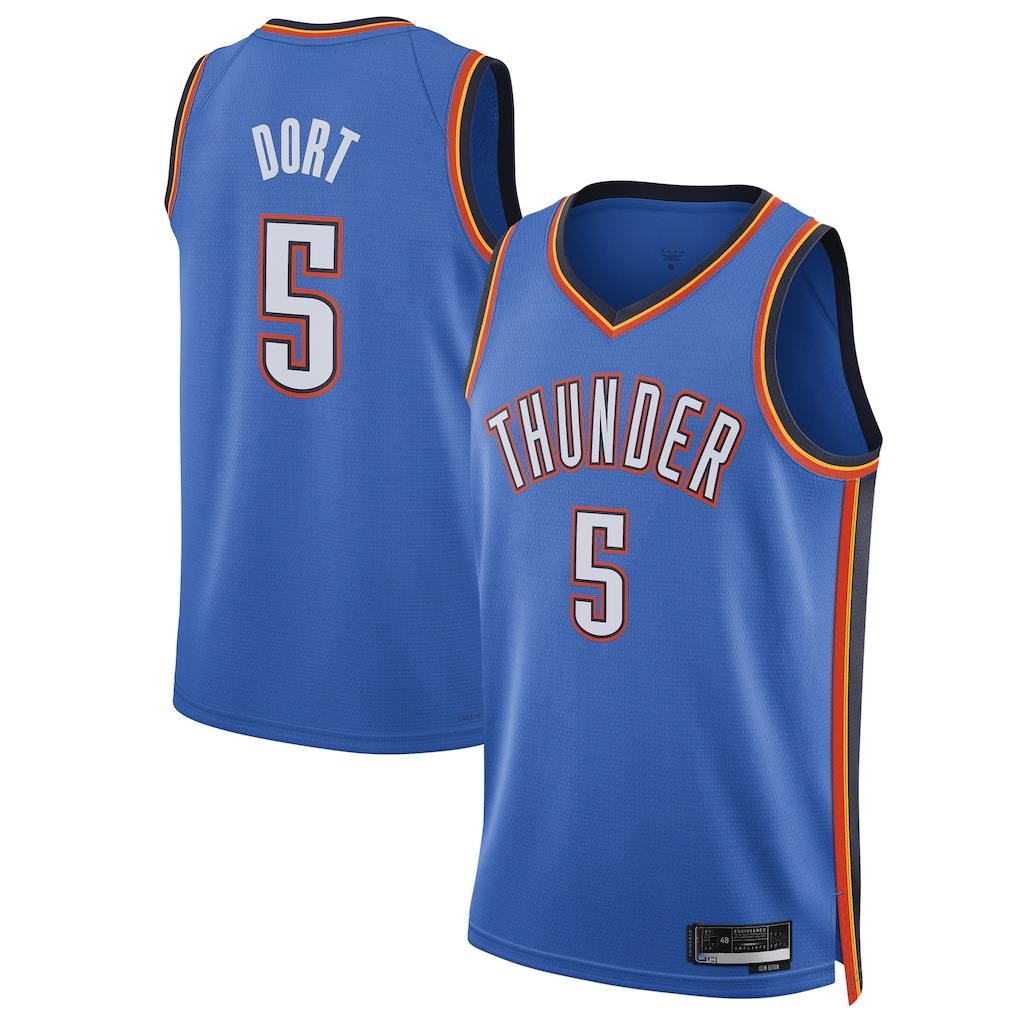 Tlead OC.Thunder #5 Luguentz Dort Blue Swingman Player Stitched Jerseys - Icon Edition