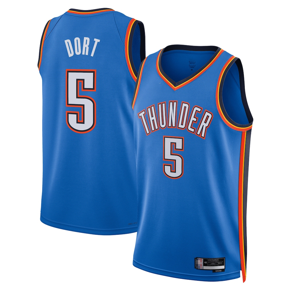 Tlead OC.Thunder #5 Luguentz Dort Blue Swingman Stitched Jerseys - Icon Edition
