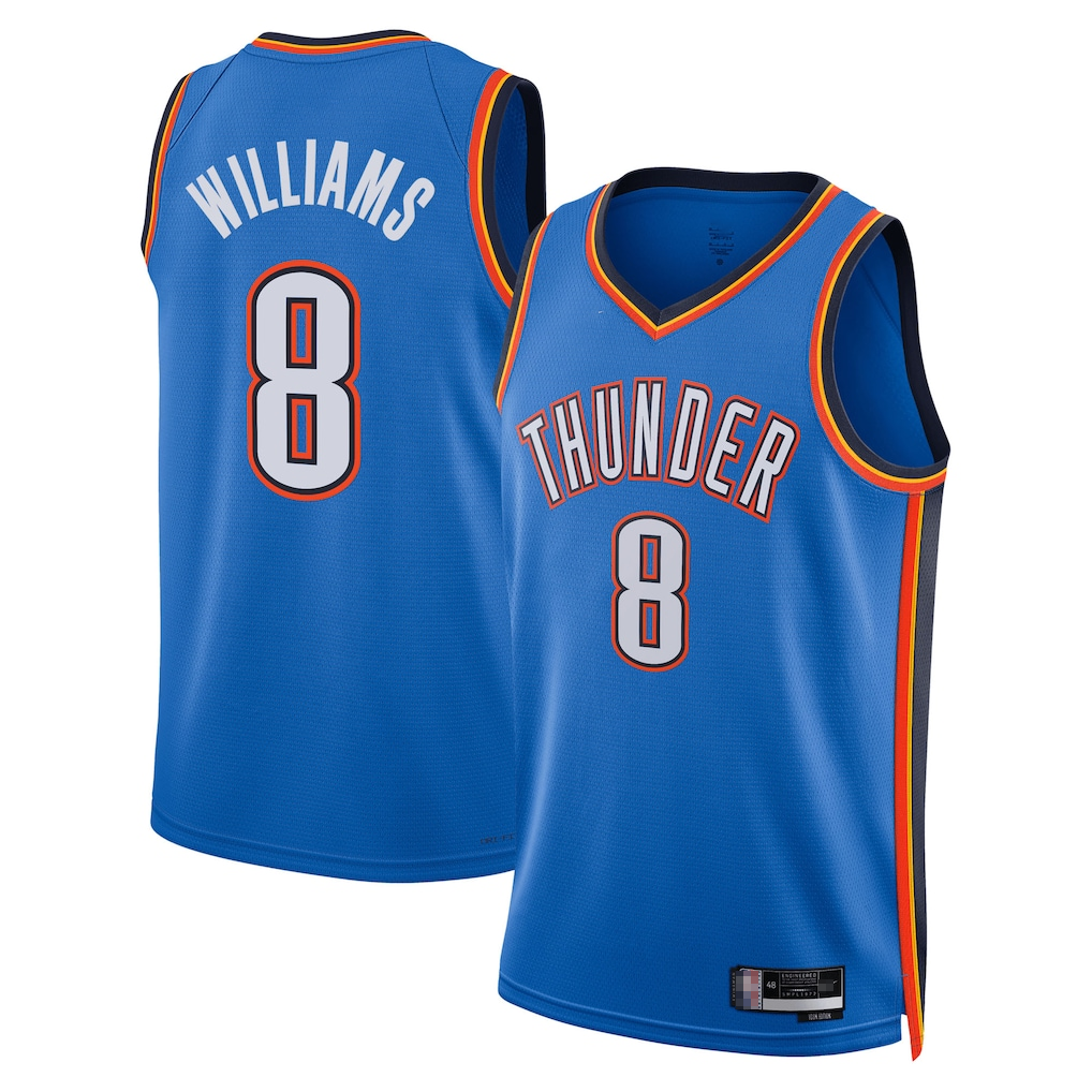 Tlead OC.Thunder #8 Jared McCain Blue Swingman Stitched Jerseys - Icon Edition
