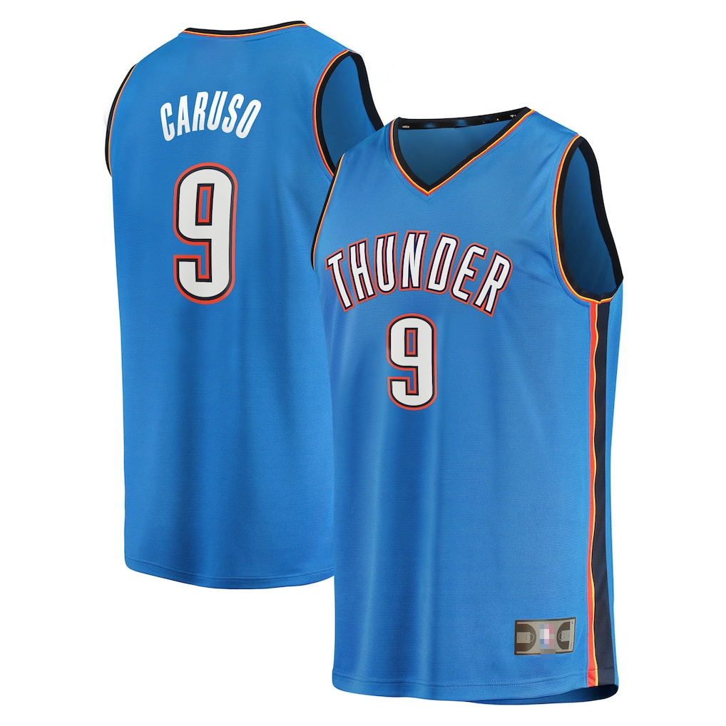 Tlead OC.Thunder #9 Alex Caruso Blue Fast Break Replica Player Stitched Jerseys - Icon Edition