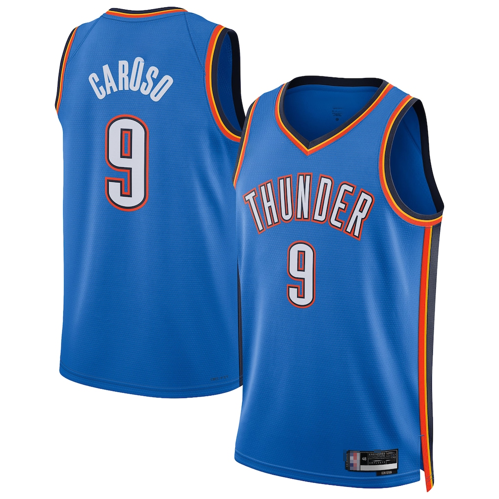 Tlead OC.Thunder #9 Alex Caruso Blue Swingman Stitched Jerseys - Icon Edition