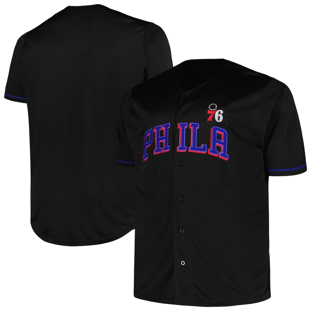 Tlead P.76ers Profile Black Big & Tall Pop Jerseys