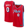 Tlead P.76ers #0 Tyrese Maxey Jordan Brand Red Swingman Jerseys - Statement Edition