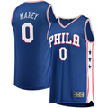 Tlead P.76ers #0 Tyrese Maxey  Royal Fast Break Replica Jerseys - Icon Edition