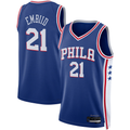 Tlead P.76ers #21 Joel Embiid Royal Swingman Jerseys - Icon Edition