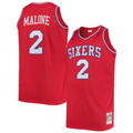 Tlead P.76ers #2 Moses Malone Mitchell & Ness Red 1982-83 Big & Tall Hardwood Classics Swingman Jerseys