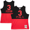 Tlead P.76ers #3 Allen Iverson Mitchell & Ness Black 2003-04 Hardwood Classics Reload 2.0 Swingman Jerseys
