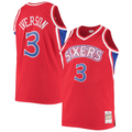 Tlead P.76ers #3 Allen Iverson Mitchell & Ness Red 1996-97 Big & Tall Hardwood Classics Swingman Jerseys