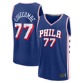 Tlead P.76ers #77 V. J. Edgecombe Royal 2025 Draft First Round Pick Fast Break Replica Jerseys - Icon Edition