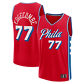 Tlead P.76ers #77 VJ Edgecombe Red Fast Break Replica Player Jerseys - Statement Edition