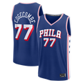 Tlead P.76ers #77 VJ Edgecombe  Royal Fast Break Jerseys - Icon Edition