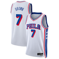 Tlead P.76ers #7 White Swingman Jerseys - Association Edition