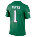 Tlead P.Eagles #1 Jalen Hurts Green Alternate Legend Player Stitched American Stitched Jersey