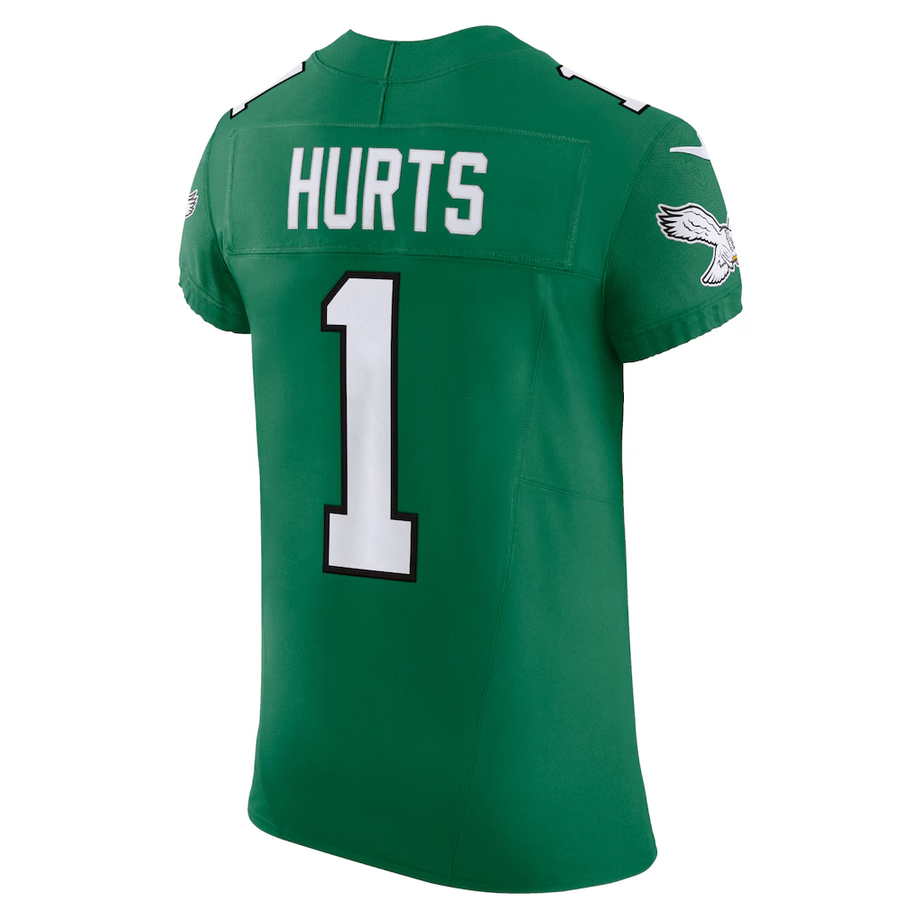 Tlead P.Eagles #1 Jalen Hurts Kelly Green Alternate Vapor F.U.S.E. Elite Stitched Jerseys