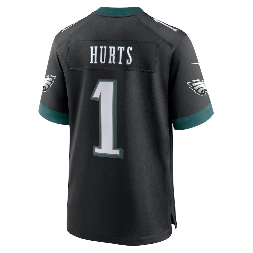 Tlead P.Eagles #1 Jalen Hurts Player Black Home Game Stitched Jerseys
