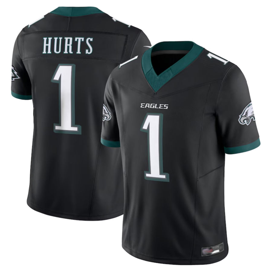 Tlead P.Eagles #1 Jalen Hurts Player Black Vapor F.U.S.E. Limited Stitched Jerseys