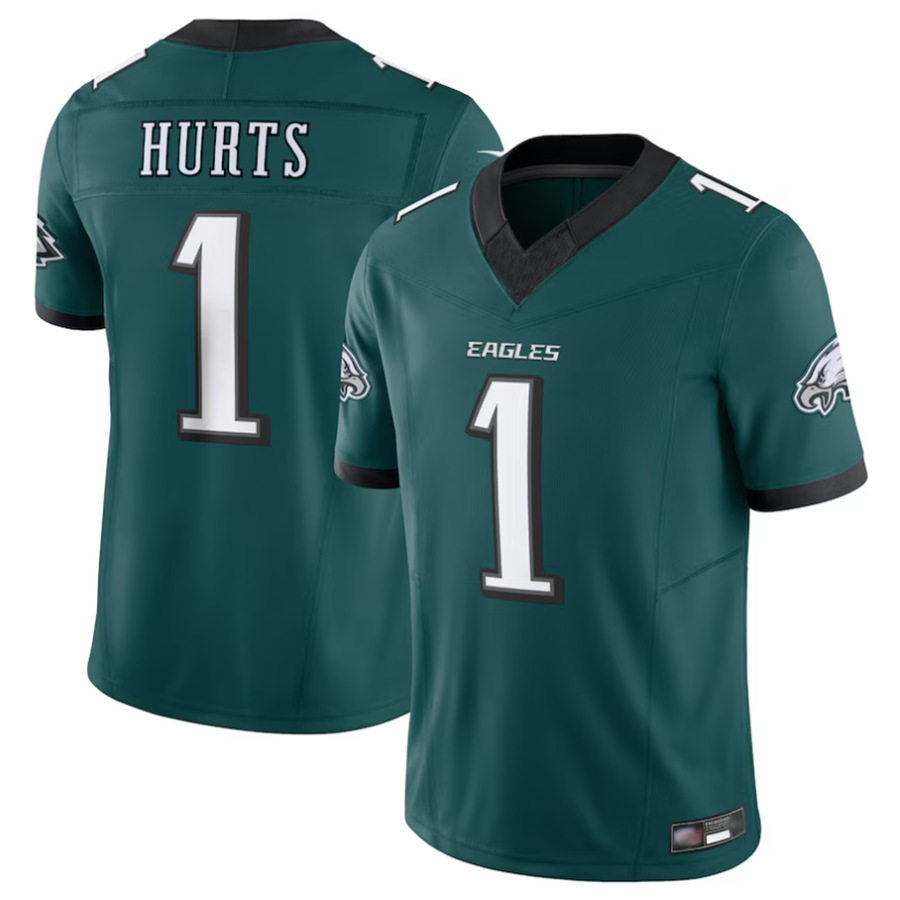 Tlead P.Eagles #1 Jalen Hurts Player Midnight Green Vapor F.U.S.E. Limited Stitched Jerseys