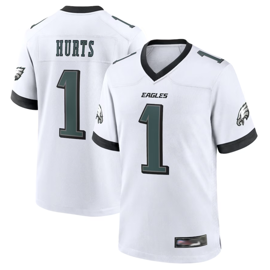 Tlead P.Eagles #1 Jalen Hurts Player White Game Stitched Jerseys