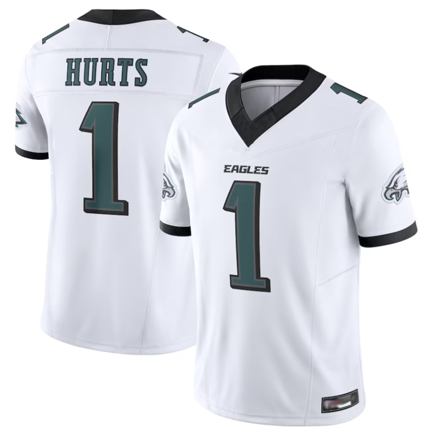 Tlead P.Eagles #1 Jalen Hurts Player White Vapor F.U.S.E. Limited Stitched Jerseys