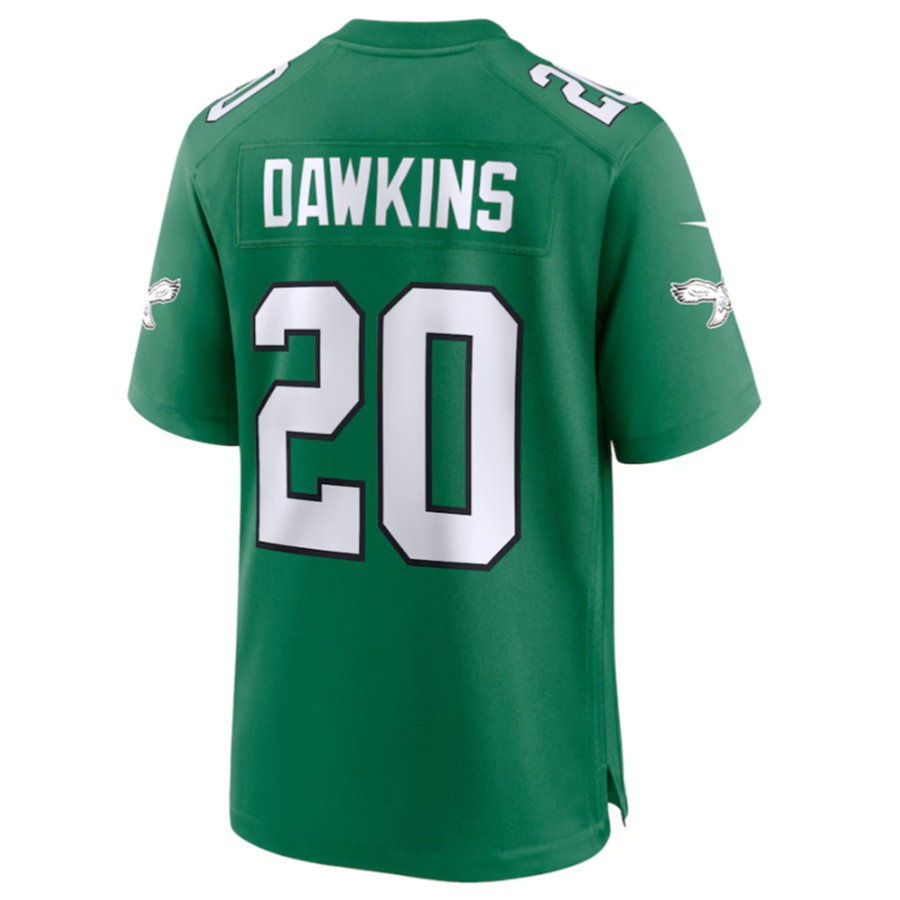 Tlead P.Eagles #20 Brian Dawkins Green Alternate Retired Player Game Jersey Stitched American Stitched Jersey