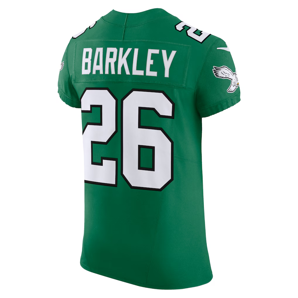 Tlead P.Eagles #26 Saquon Barkley Kelly Green Alternate Vapor F.U.S.E. Elite Stitched Jerseys