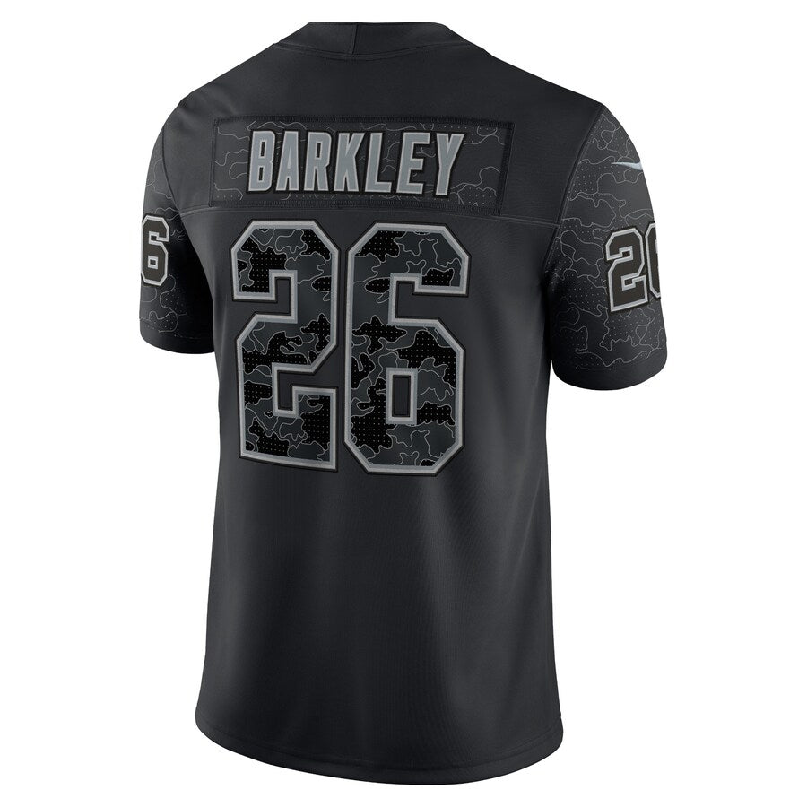 Tlead P.Eagles #26 Saquon Barkley Player Black REFLECTIVE Limited Stitched Jerseys