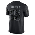 Tlead P.Eagles #26 Saquon Barkley Player Black REFLECTIVE Limited Stitched Jerseys