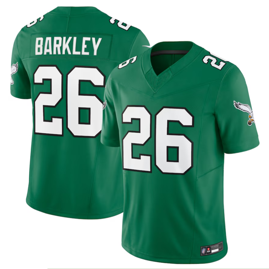 Tlead P.Eagles #26 Saquon Barkley Player Kelly Green Vapor F.U.S.E. Limited Stitched Jerseys