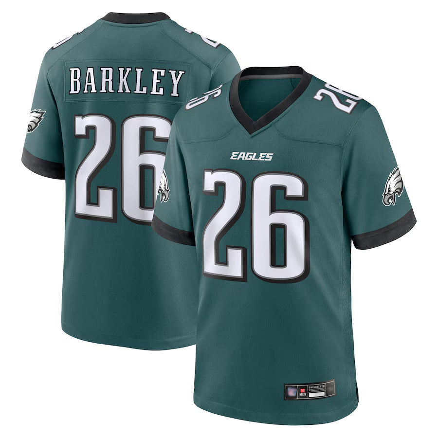 Tlead P.Eagles #26 Saquon Barkley Player Midnight Green Game Stitched Jerseys