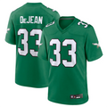 Tlead P.Eagles #33 Cooper DeJean Player Kelly Green Replica Game Stitched Jerseys