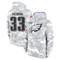 Tlead P.Eagles #33 Cooper DeJean Player Military Hoodie Arctic Camo Salute To Service Stitched Jerseys