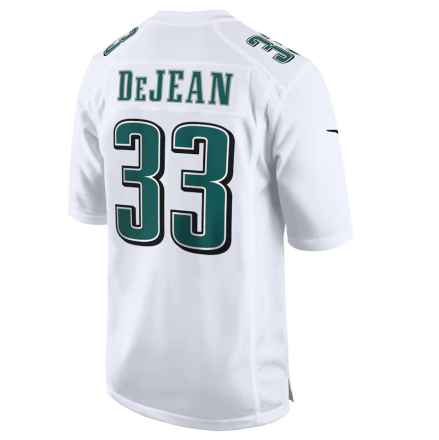 Tlead P.Eagles #33 Cooper DeJean Player Tundra White Super Bowl LIX Fashion Game Player Stitched Jerseys