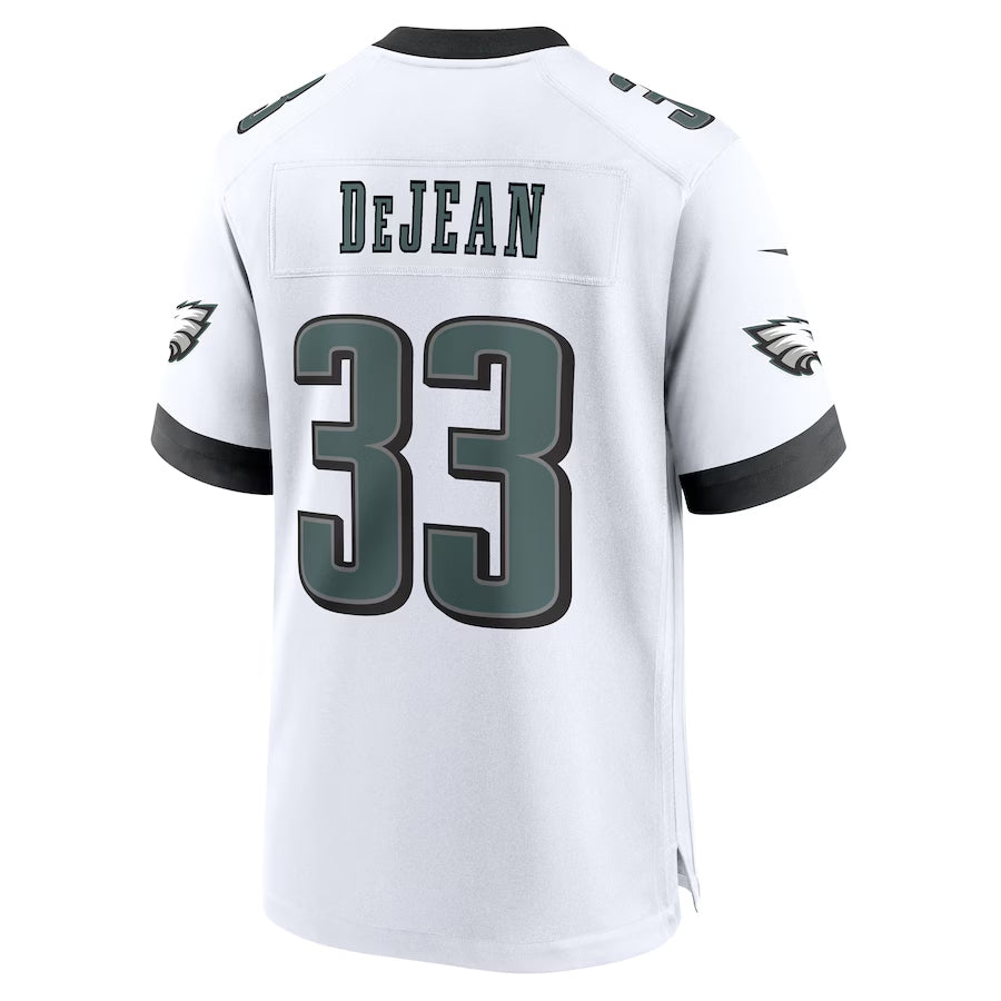 Tlead P.Eagles #33 Cooper DeJean Player White Home Game Stitched Jerseys