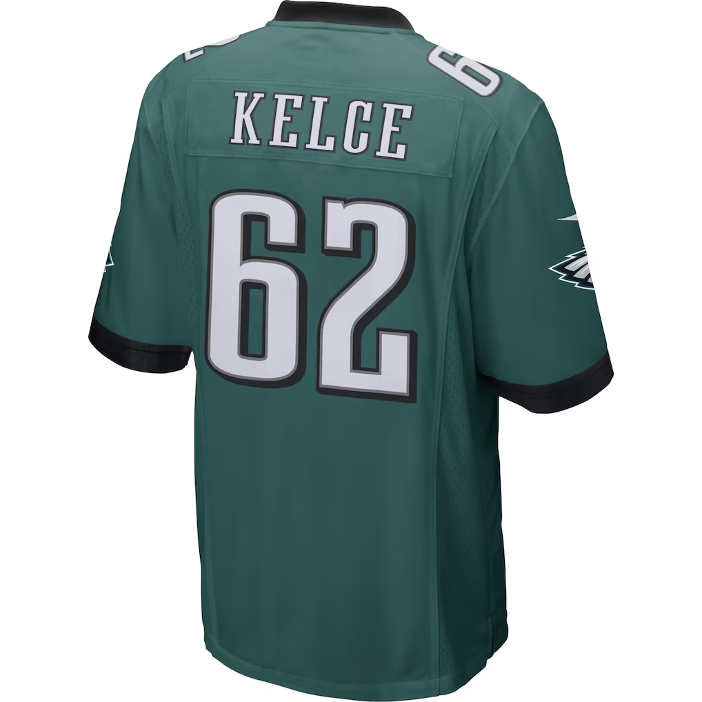 Tlead P.Eagles #62 Jason Kelce Midnight Green Game Stitched Jerseys