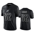 Tlead P.Eagles #62 Jason Kelce Player Black REFLECTIVE Limited Stitched Jerseys