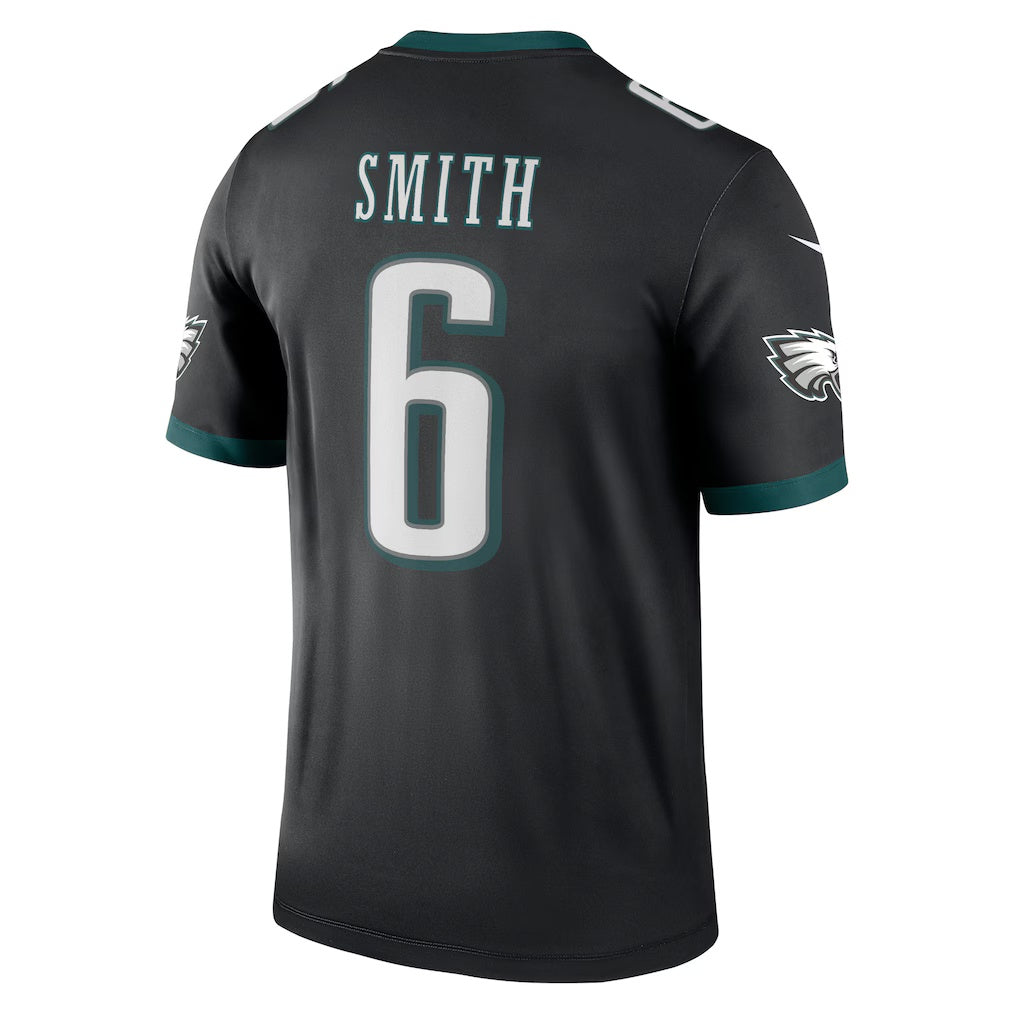 Tlead P.Eagles #6 DeVonta Smith Black Legend Player Performance Top Stitched Jerseys