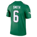 Tlead P.Eagles #6 DeVonta Smith Kelly Green Legend Player Performance Top Stitched Jerseys