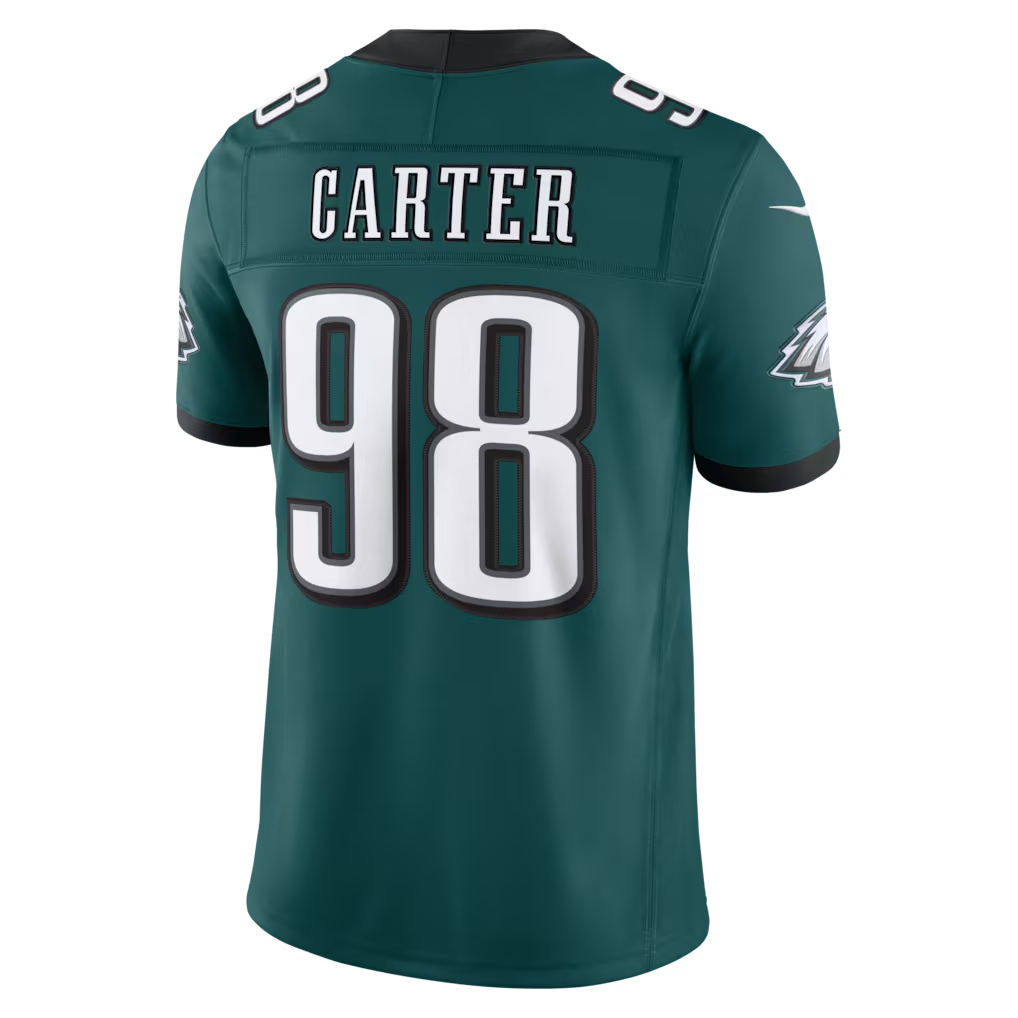 Tlead P.Eagles #98  Jalen Carter Midnight Green Team Vapor F.U.S.E. Stitched Limited Jerseys
