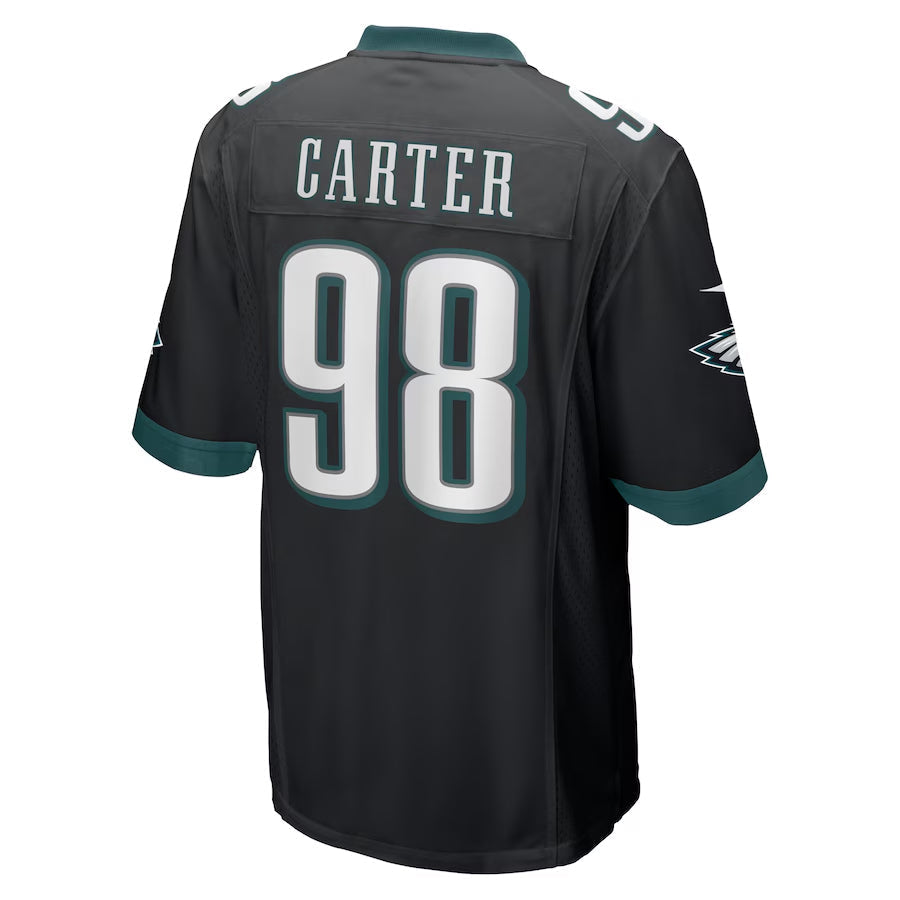 Tlead P.Eagles #98 Jalen Carter Player Black Alternate Game Stitched Jerseys