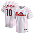 Tlead P.Phillies #10 J.T. Realmuto Player White Home Limited Stitched Jerseys