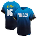 Tlead P.Phillies #16 Brandon Marsh Player Blue City Connect Home Limited Stitched Jerseys