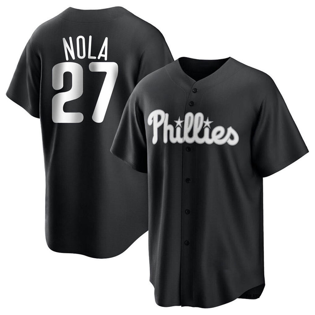 Tlead P.Phillies #27 Aaron Nola Player Black Alt Fashion Home Game Stitched Jerseys