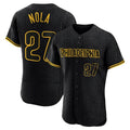 Tlead P.Phillies #27 Aaron Nola Player Black Snake Skin City Home Limited Elite Stitched Jerseys