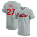 Tlead P.Phillies #27 Aaron Nola Player Gray Home Limited Elite Stitched Jerseys