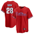 Tlead P.Phillies #28 Alec Bohm Player Red Home Game Stitched Jerseys