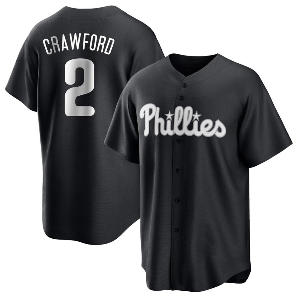 Tlead P.Phillies #2 Justin Crawford Player Black Alt Fashion Home Game Stitched Jerseys