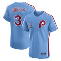 Tlead P.Phillies #3 Bryce Harper Player Light Blue Home Limited Elite Stitched Jerseys