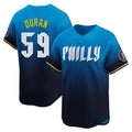 Tlead P.Phillies #59 Jhoan Duran Player Blue City Connect Home Limited Stitched Jerseys