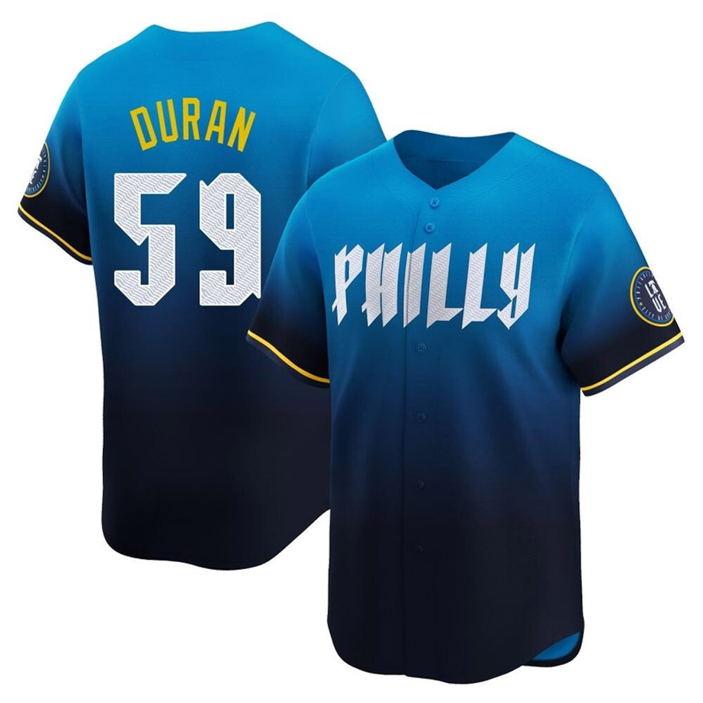 Tlead P.Phillies #59 Jhoan Duran Player Blue City Connect Home Limited Stitched Jerseys
