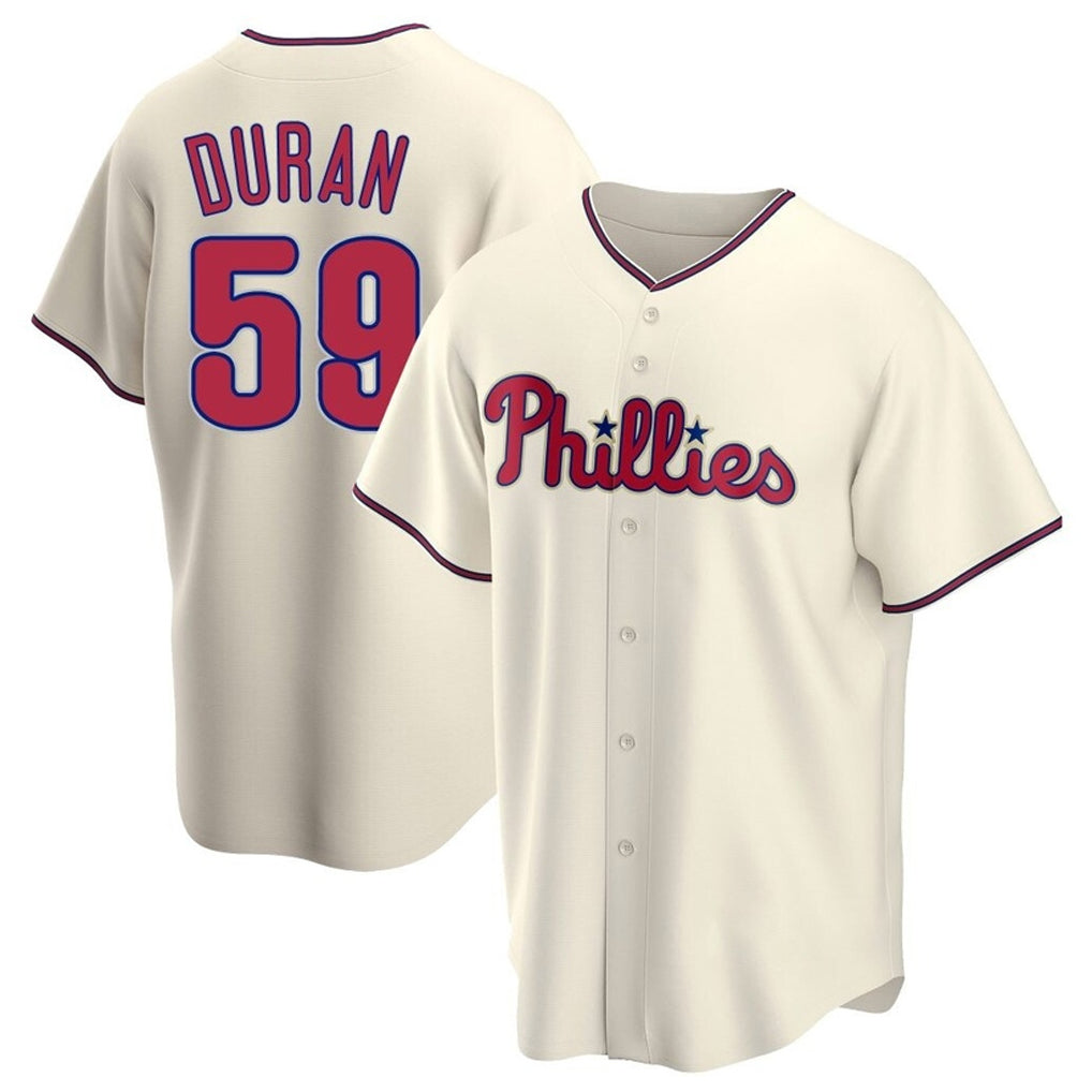 Tlead P.Phillies #59 Jhoan Duran Player Cream Home Game Stitched Jerseys